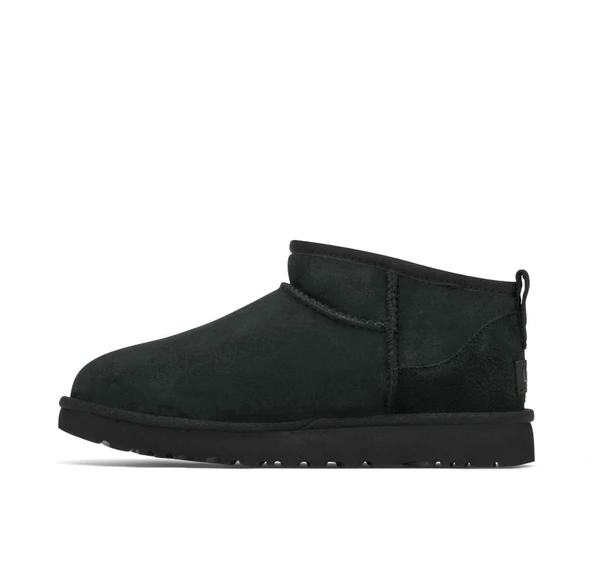 UGG Classic Ultra Mini Boot Black Womens - Resim 2