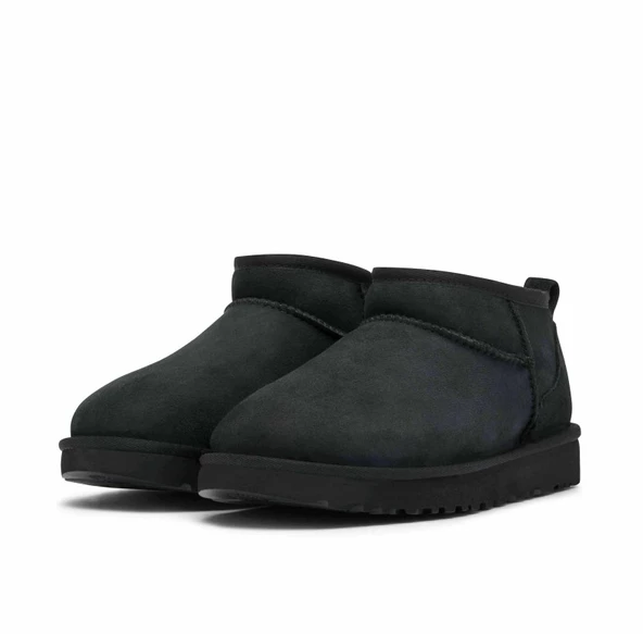 UGG Classic Ultra Mini Boot Black Womens - Resim 3