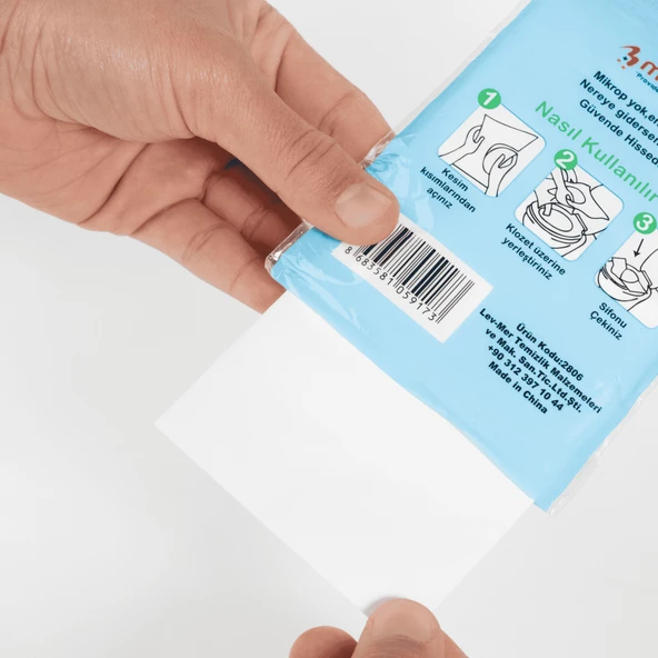 Mulpex Tek Kullanımlık Suda Çözünür Klozet Kapak Örtüsü - 10 x 10 lu Paket | Hijyenik ve Pratik Seyahat Aksesuarı - 2
