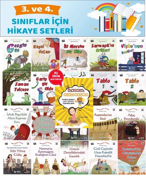 3.ve 4.Sınıflara Uygun Öğretmen Tavsiyeli Okumayı Sevdiren Eğlenceli 20 li Hikaye Seti