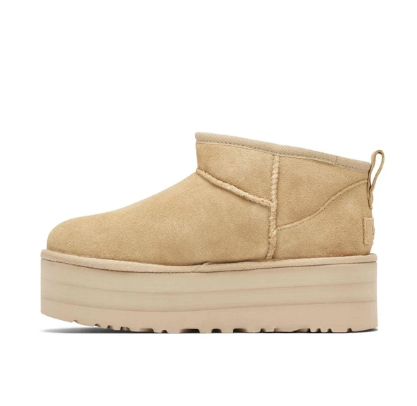 UGG Classic Ultra Mini Platform Brown Driftwood Womens - Resim 3