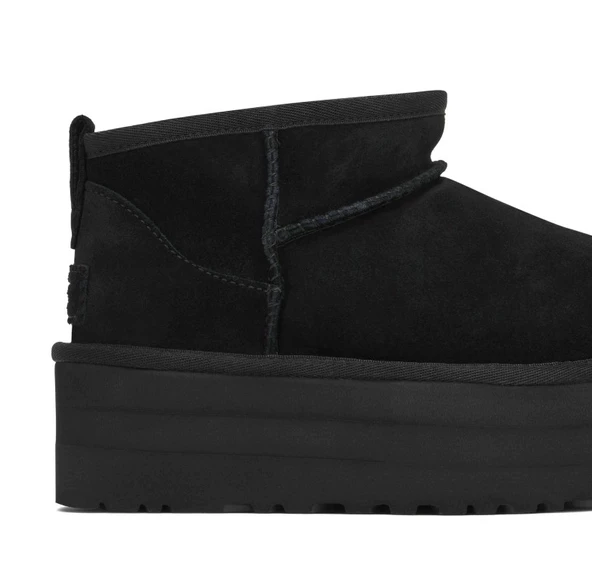 UGG Classic Ultra Mini Platform Black Womens - Resim 2