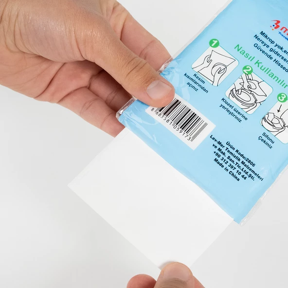 Mulpex Tek Kullanımlık Suda Çözünür Klozet Kapak Örtüsü - 5 x 10 lu Paket | Hijyenik ve Pratik Seyahat Aksesuarı - 3