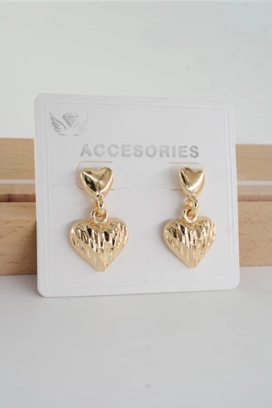 Kadın Özel Tasarım Kalp Figürlü Küpe - Resim 2