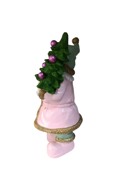 Noel Baba Çam Ağaçlı Pembe Biblo, Figür - 4