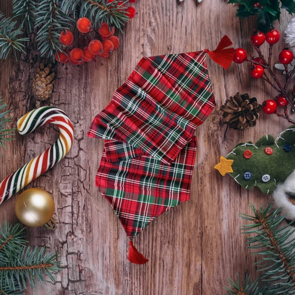 Ekose, Dama, Buffalo Desen Üçgen Püsküllü Ranır - Runner - 4