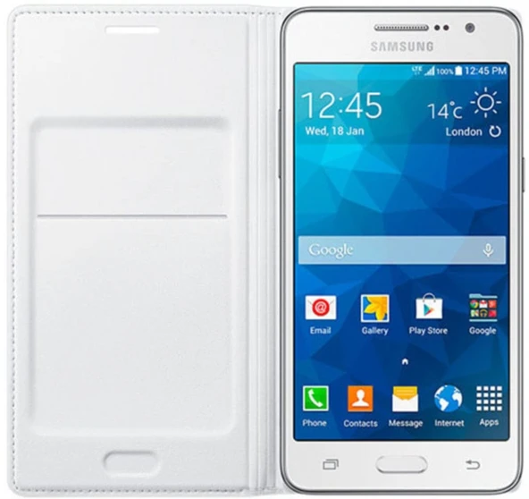 Samsung Galaxy Grand Prime Flip Wallet Kılıf, Beyaz EF-WG530BWSEGWW - 2