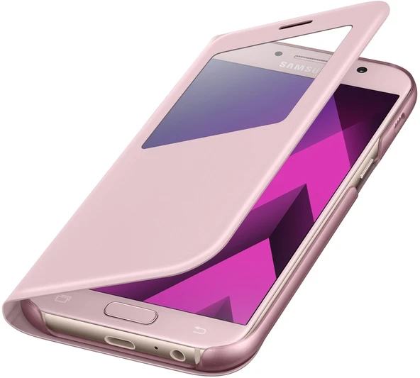 Samsung Galaxy A5 2017 S-View Kapaklı Kılıf, Rose Gold EF-CA520PPEGWW - Resim 9