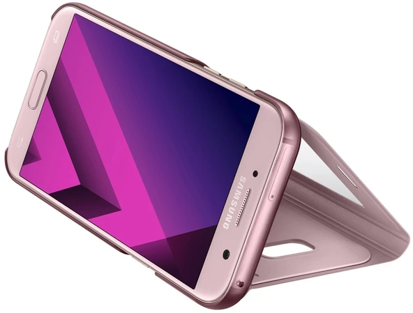 Samsung Galaxy A5 2017 S-View Kapaklı Kılıf, Rose Gold EF-CA520PPEGWW - Resim 4