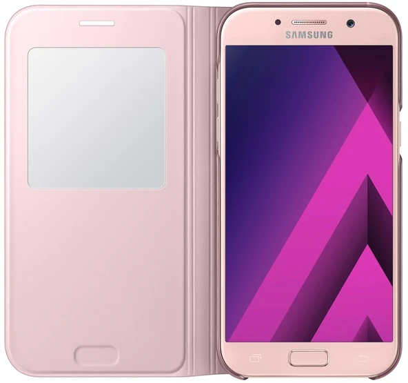 Samsung Galaxy A5 2017 S-View Kapaklı Kılıf, Rose Gold EF-CA520PPEGWW - Resim 8