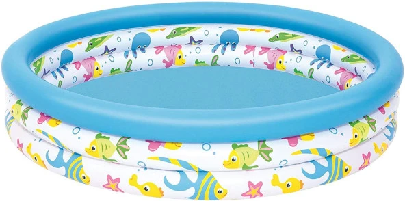 62008 Pompalı Bestway 51009, Desenli Çocuk Havuzu 122x25 cm - 3