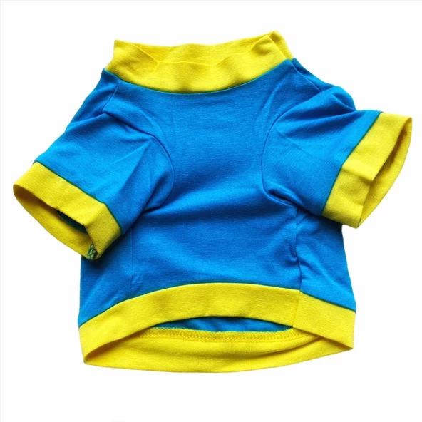 Love Mom Blue, Oval Yaka Tişört Kedi Kıyafeti Elbisesi Anneler Günü - 4