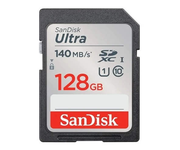 Sandisk 128GB Ultra 140MB/s SDHC/SDXC Class 10 UHS-I SDSDUNB-128G-GN6IN Hafıza Kartı