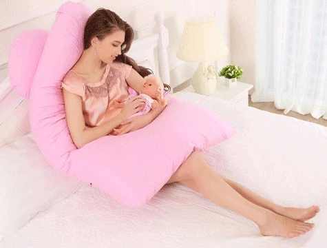 5 Farklı Bölge Destekli Hamile Yastığı ( Pembe ) - 1500GR - 4