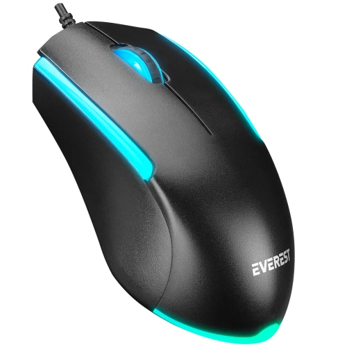 EVEREST KM-R59, FORZA, Rainbow Isikli, Türkçe Q, USB Kablolu, Gaming, Klavye Mouse Set - 2