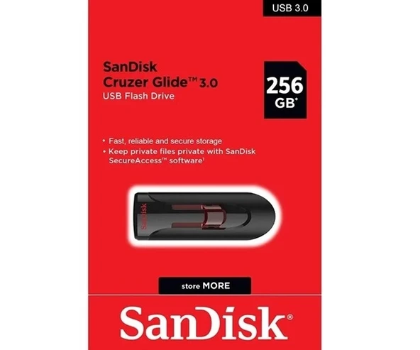 SanDisk 256GB Cruzer Glide Siyah Usb 3.0 Bellek SDCZ600-256G-G35 - 3