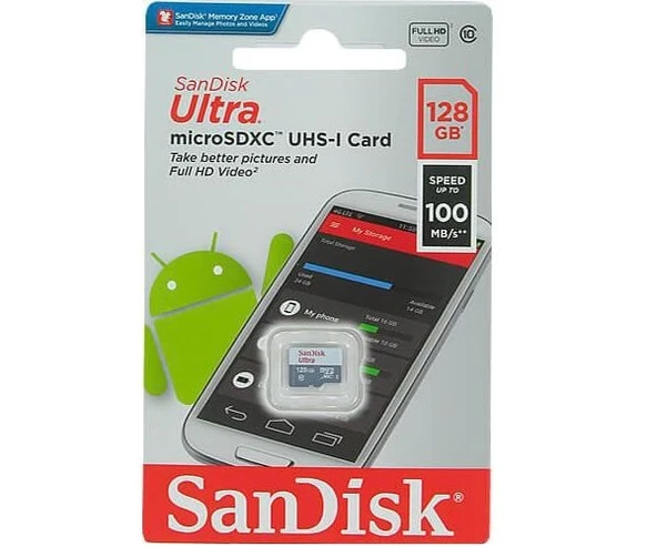 Sandisk 128GB Ultra Micro Sdhc Uhs-1 Class 10 100MB/S SDSQUNR-128G-GN6MN Hafıza Kart - 3