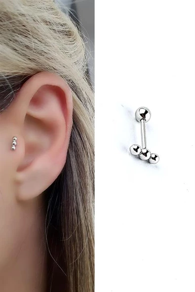 925Ayar Gümüş Trend Kıkırdak Piercing ürün görseli