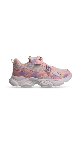 Büyük Kız Çocuk Cırtlı Pembe Sneaker