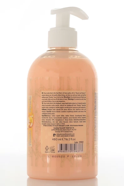 Pierre Cardin Kind to Skin Bambu Özlü E Vitaminli Nemlendirici Sıvı El Sabunu-480 ml - 5