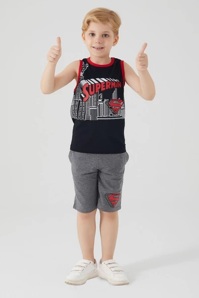 SUPERMAN ERKEK ÇOCUK BERMUDA TAKIM L1563-3