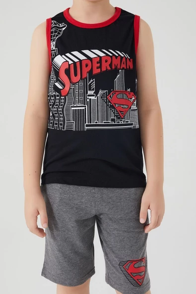 SUPERMAN ERKEK ÇOCUK BERMUDA TAKIM L1563-3 - 2