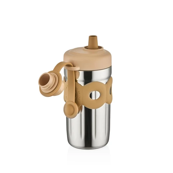 Shotay Donat Çelik Matara Çocuk 500Ml Çelik Bej - 2