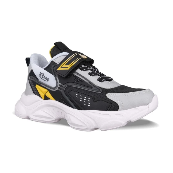Büyük Erkek Çocuk Sneaker - Siyah-Beyaz, Tekstil - 3