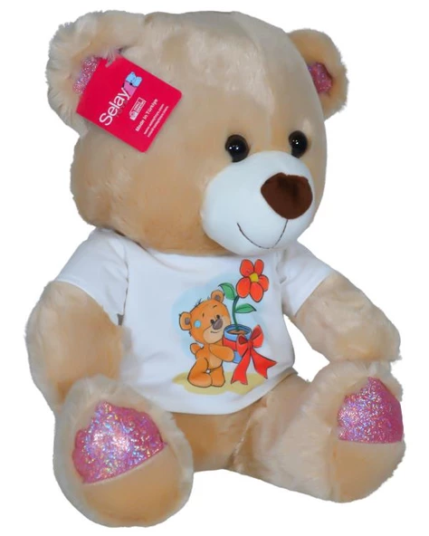 Selay Toys Sevimli Kahverengi Pelüş Oyuncak Ayı 0029 - 2