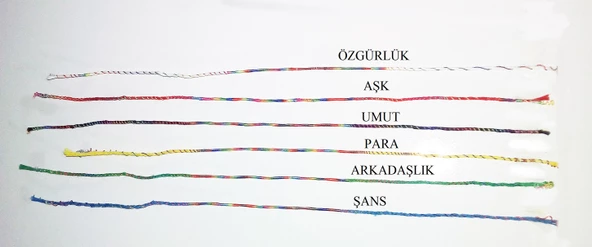 Renkli Şans Bileklikleri ( 6 Adet )