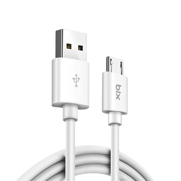 Bix bx100mw 3a usb-a to mıcro usb Chargıng cable,Beyaz