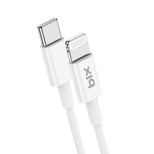 Bix BX100CLW-WT 3a Cable usb-a to type-c charging Beyaz