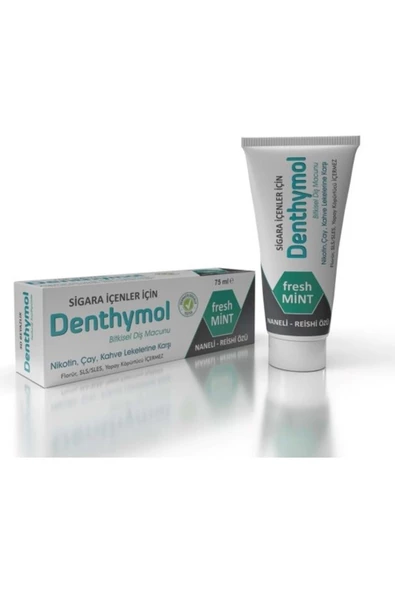 Denthymol Fresh Mint Sigara Içenler Için Bitkisel Diş Macunu 75 ml