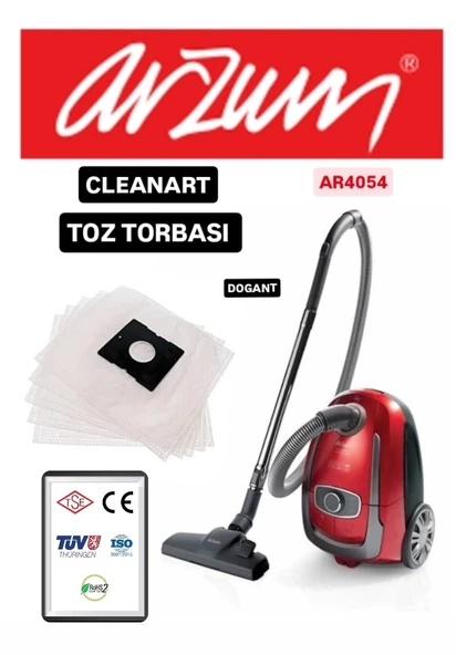 Arzum AR4054 Süpürge Toz Torbası 10 Adet Motor Filitreli