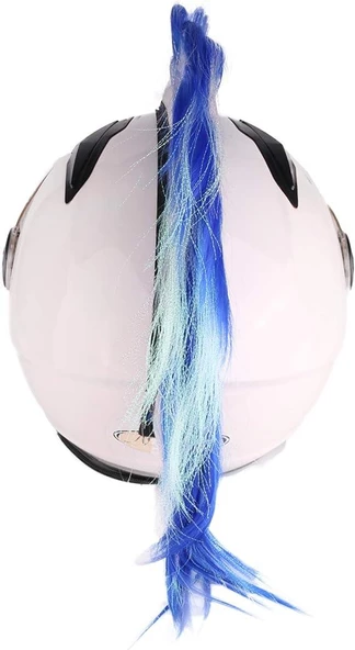 Tex Kask Süsü 1 Motosiklet Bisiklet Ve Kayak Kask Süsü Apaçi Siyah Mavi - 5