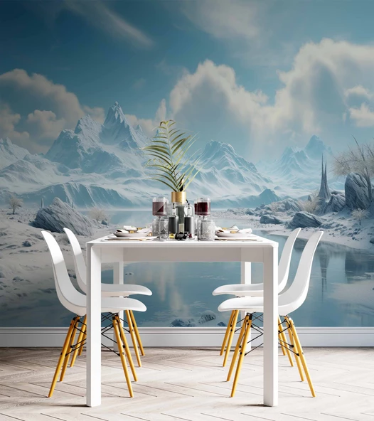 Kutuplar Dağ Manzaralı Duvar Kağıdı - Resim 5