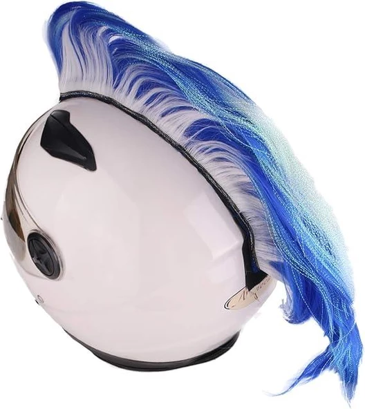 Tex Kask Süsü 1 Motosiklet Bisiklet Ve Kayak Kask Süsü Apaçi Siyah Mavi - 6