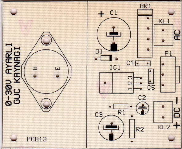 0-30V 1.5A Ayarlı Güç Kaynağı Devresi AC Giriş DC Çıkış - Demonte(Montesiz) - Resim 4