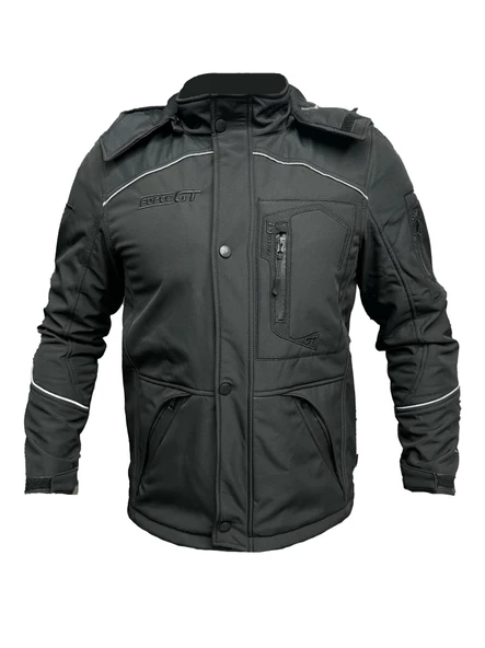 Forte Gt 1084 Babil Full Koruma 4 Mevsim Kışlık Softshell Motosiklet Montu M Beden Siyah - 4