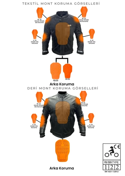 Forte Gt 1084 Babil Full Koruma 4 Mevsim Kışlık Softshell Motosiklet Montu M Beden Siyah - 7
