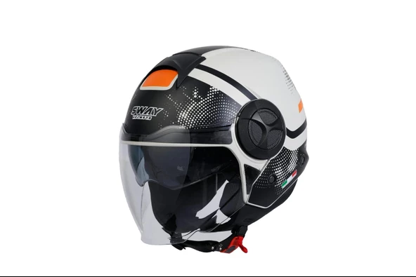 SWAY SW 737 OPEN FACE GEMINI BEIGE BLACK Large - 2