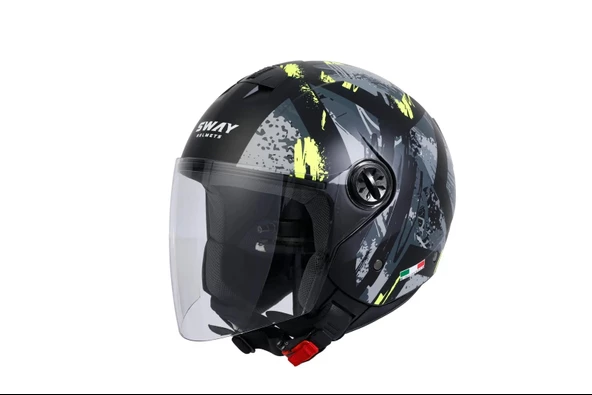 SWAY SW 715 OPEN FACE POISON YELLOW Medium - 2