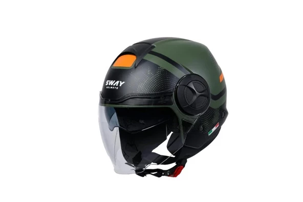 SWAY SW 737 OPEN FACE GEMINI ARMY GREEN Medium - 2