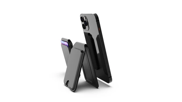 Xenon Smart Akıllı MagSafe Takip Edilebilir Tag Siyah Cüzdan - 4