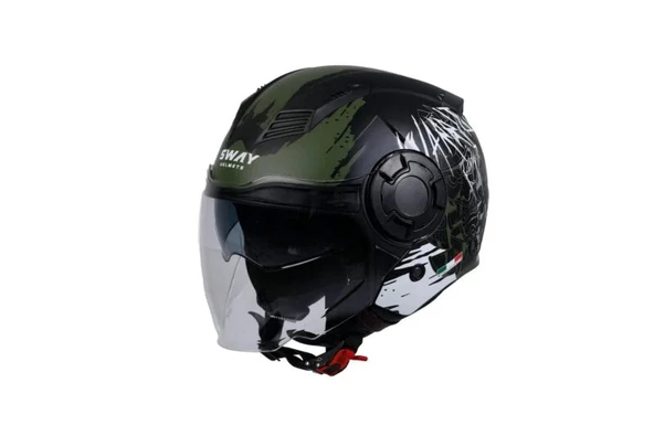 SWAY SW 766 OPEN FACE WARRIOR ARMY GREY Medium - 2