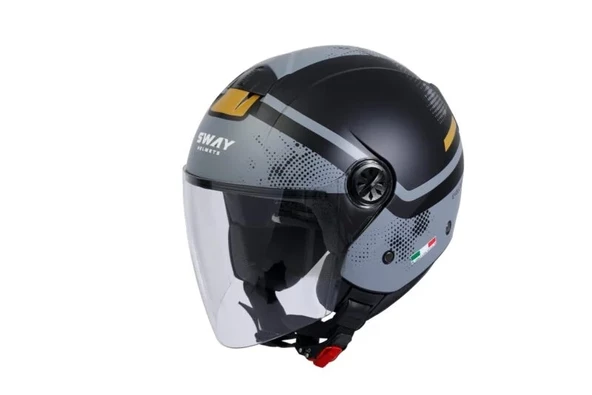 SWAY SW 715 OPEN FACE GEMINI BLACK GREY Medium - 2