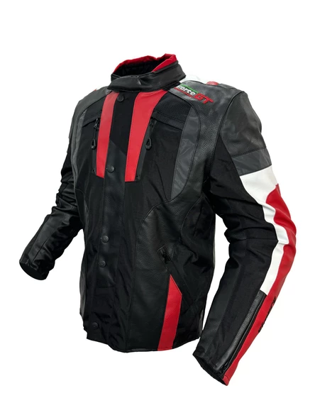 Forte Gt 2001077 Simurg Deri Full Koruma Mevsimlik Motosiklet Montu XL Beden Siyah