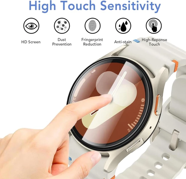 Samsung Galaxy Watch 7 40mm Kolay Uygulama Aparatlı Cam Ekran Koruyucu - 6