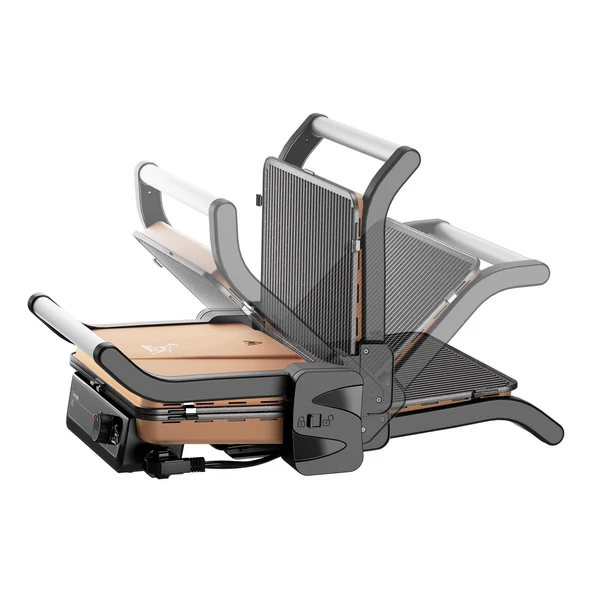 GAZZELLA "TOSTUM" TOST VE IZGARA MAKİNASI-ROSE GOLD Rose - 9