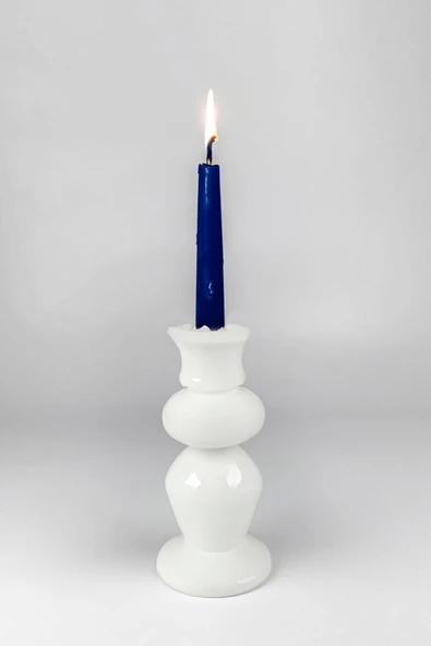 Şamdan Mumluk Seramik Bisküvi Tekli (Ham Ürün) - Resim 6